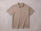 Brown Quarter-Zip Short-Sleeve Polo Shirt | Fabric Studio