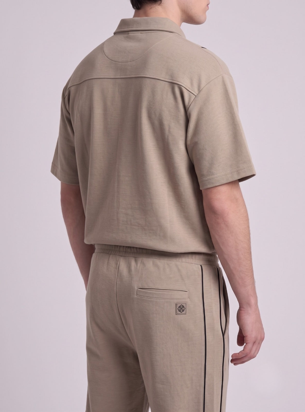 Casual Short-Sleeve Polo and Pants Matching Set | Fabric Studio