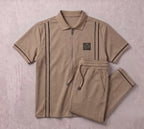 Casual Short-Sleeve Polo and Pants Matching Set | Fabric Studio