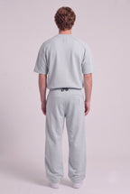 Light Blue "11" Embroidered Tee and Lounge Pants Set | Fabric Studio