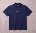 Classic Short-Sleeve Polo with White Piping Detail | Fabric Studio