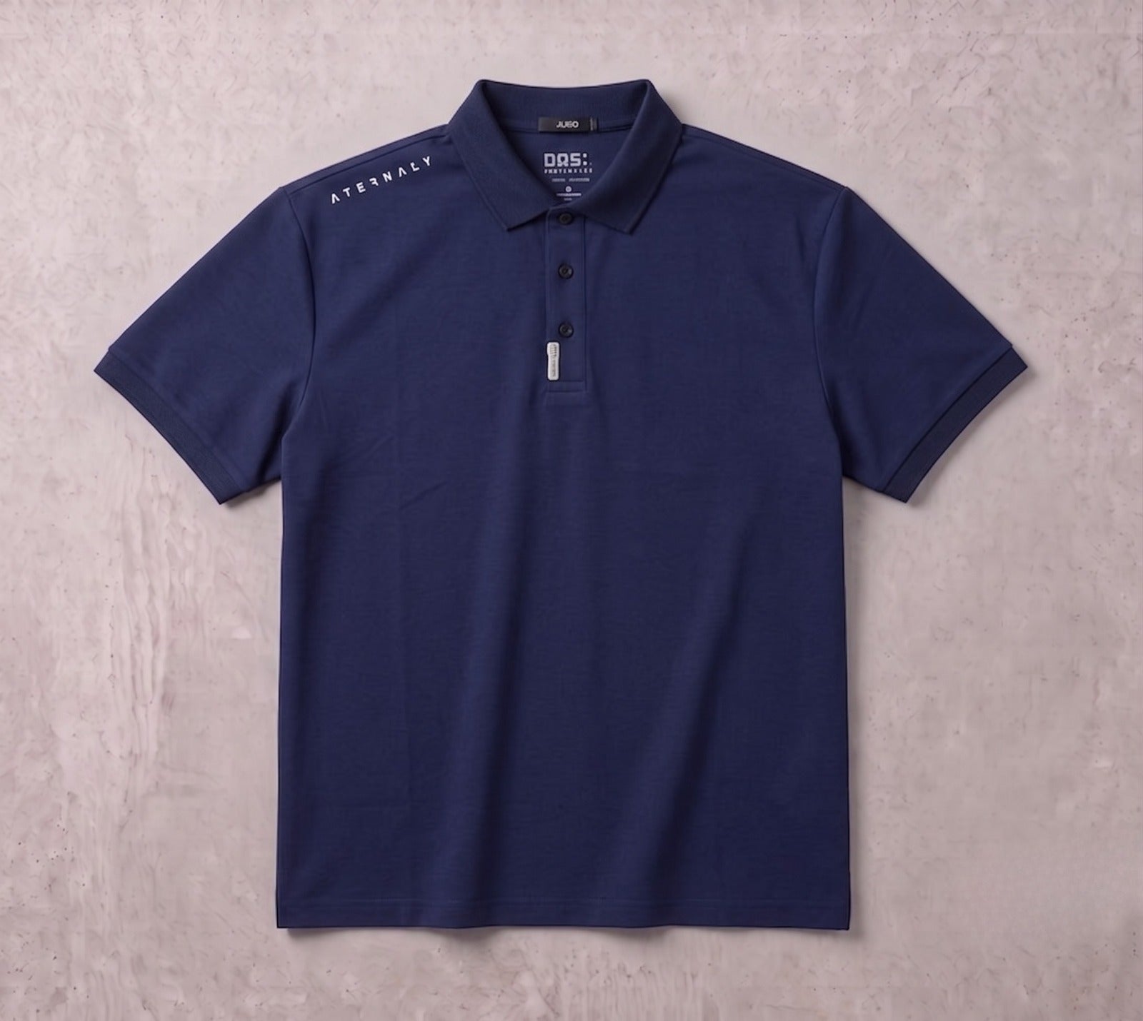 Classic Short-Sleeve Polo with White Piping Detail | Fabric Studio