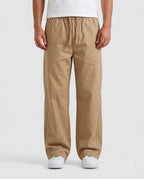 Taupe Drawstring Relaxed Fit Lounge Pants | Fabric Studio