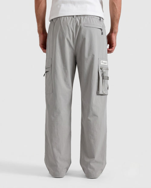 Casual Drawstring Utility Trousers with Zipper Pockets | Fabric Studio