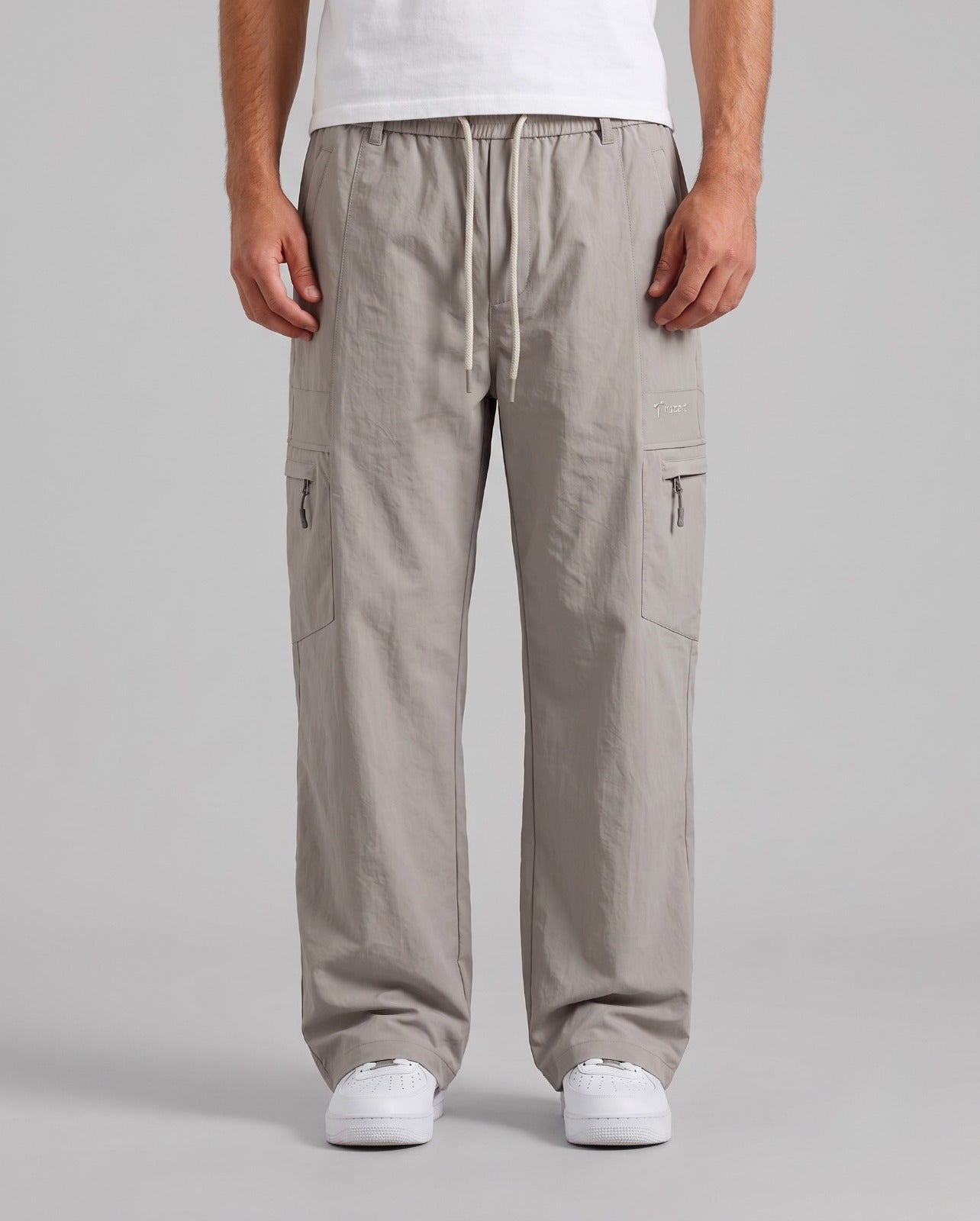 Casual Relaxed-Fit Utility Pants with Zip Pockets | Fabric Studio