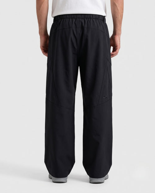 Casual Black Tech Pants with Contrast Drawstring | Fabric Studio